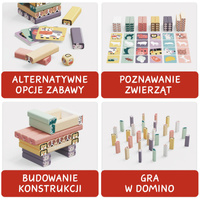 Topbright Jakie to zwierzę? Drewniana wieża z klocków – strategiczna gra zręcznościowa 36 mies. +
