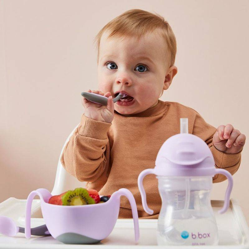 B.box bidon dla dzieci - kubek niekapek ze słomką 240 ml Gelato Boysenberry