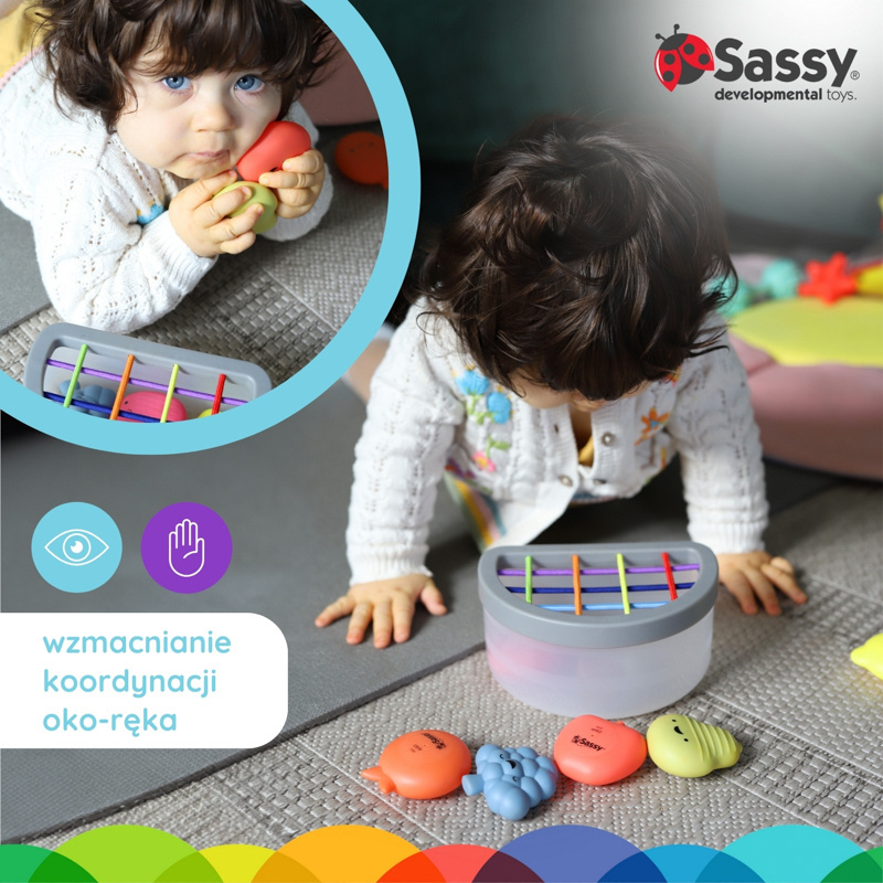 Sassy Sorter zabawka STEM – kubeczek z owocami 6m+