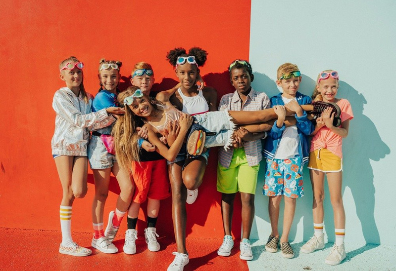 Maska do pływania dla dzieci Lawa limonkowa Bling2O