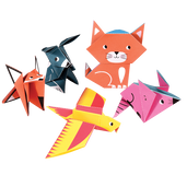 Papier dwustronny origami do tworzenia zwierząt, Rex London