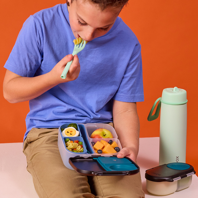 B.box lunchbox dla dzieci do szkoły - szczelna mini śniadaniówka z przegródkami Night Vision