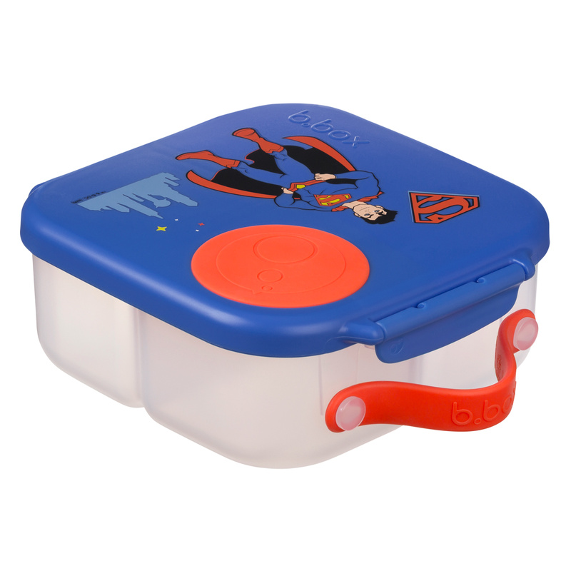 Superman by b.box lunchbox dla dzieci do szkoły - szczelna mini śniadaniówka z przegródkami 