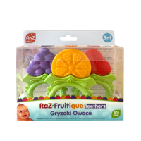 Gryzak silikonowy dla niemowląt i dzieci Owoce 3 szt. RaZbaby