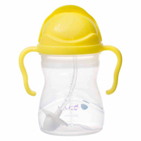 B.box bidon dla dzieci - kubek niekapek ze słomką 240 ml cytrynowy