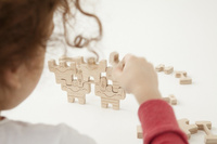 Drewniana układanka, równoważnia CYRKOWI ATLECI, kolor naturalny, Babai, EKO