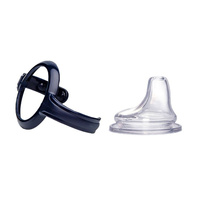 Zestaw ustnik niekapek i rączki do butelki, borówkowy, Everyday Baby, OUTLET