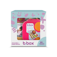 Zestaw Sportowa butelka tritanowa 450 ml + Mini Lunchbox, Strawberry Shake, b.box