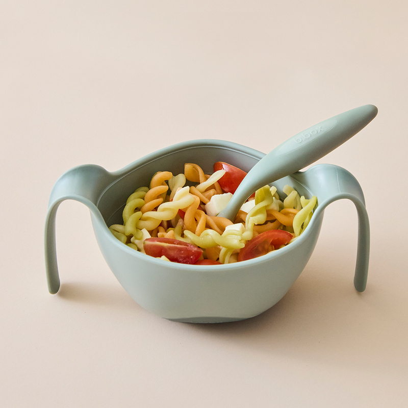 b.box miseczka 3w1: słomka, niewysypek, pojemnik, Sage