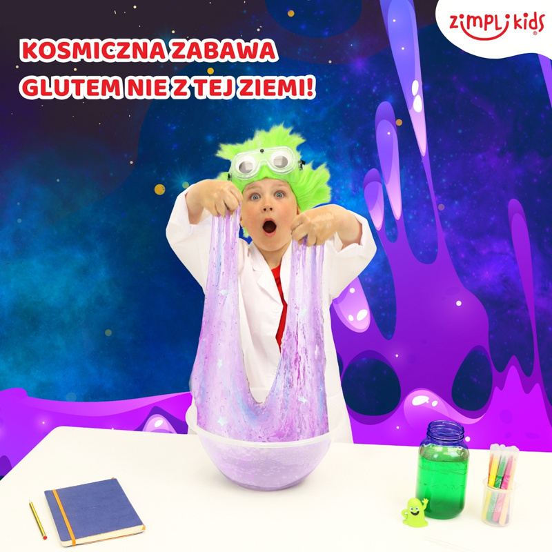 Zimpli Kids Zestaw do robienia glutów z gwiazdkami Galaxy Slime Play 3+, OUTLET