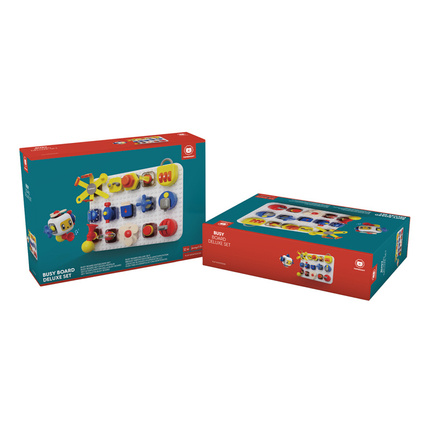 Topbright Tablica manipulacyjna Montessori dla dzieci - z kostką i doczepianymi elementami 12 mies.+