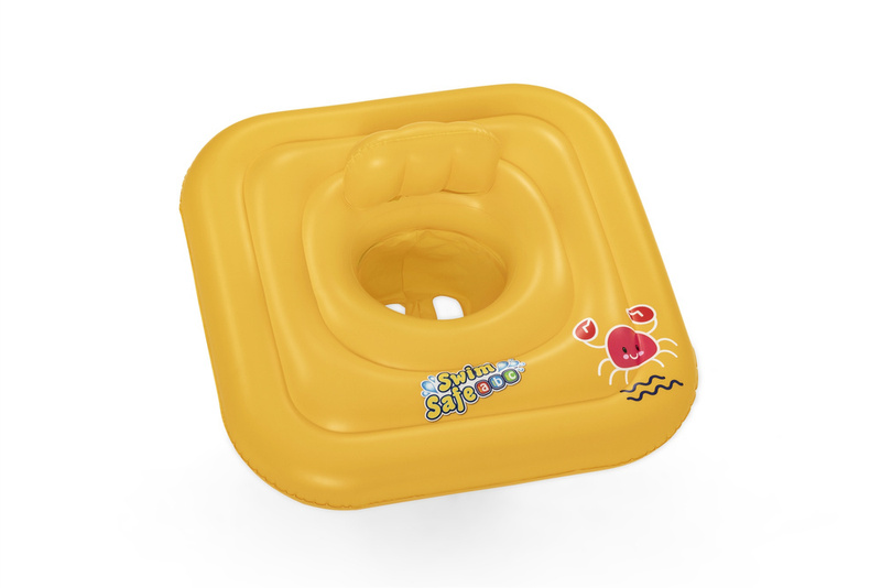 Wyspa do pływania z siedziskiem, żółte,  1-2 l., 72 cm, Baby Support Step A, Bestway