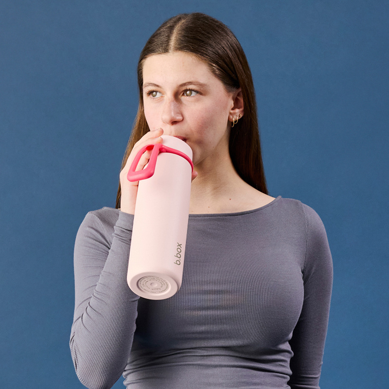 b.box Butelka termiczna ze stali nierdzewnej | składany ustnik 690 ml, Pink Paradise