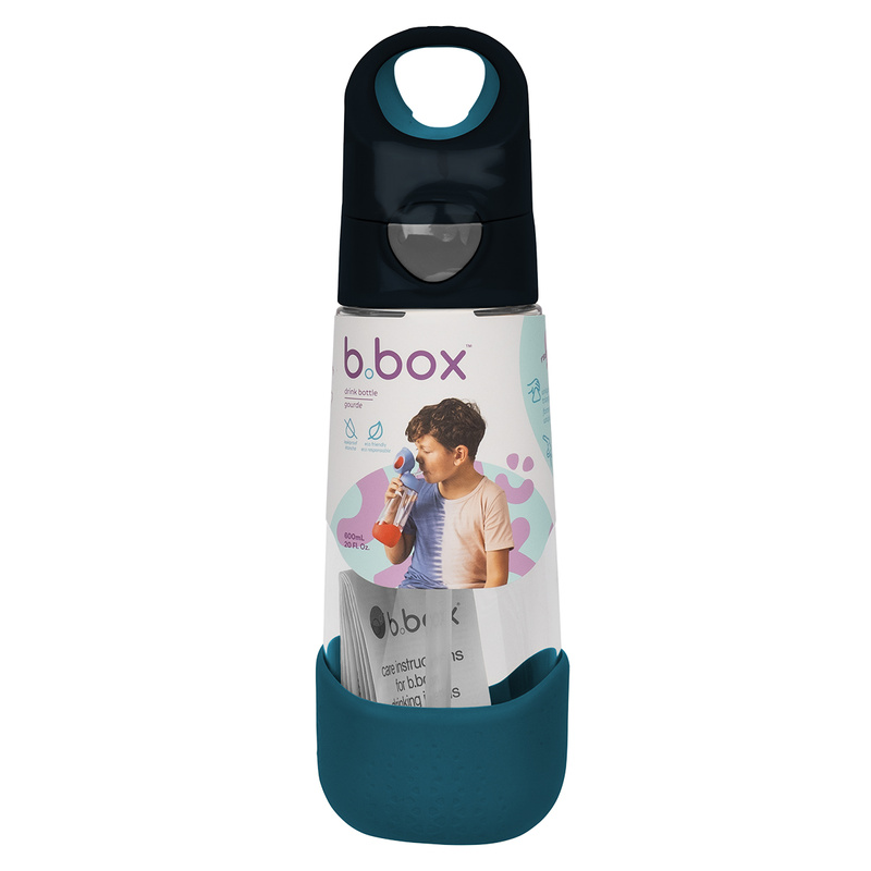 b.box Bidon dla dziecka - butelka na wodę ze słomką tritanowa 600ml Night Vision 