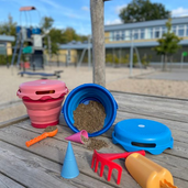 Zestaw zabawek do piaskownicy, 7 szt., niebieski, compacToys, OUTLET