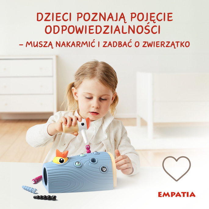 Topbright Nakarm ptaszka Złap robaczka – zręcznościowa gra Montessori dla dzieci 24 mies.+