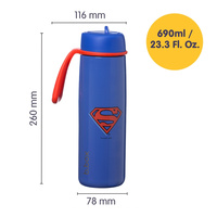 Superman by b.box Butelka termiczna ze stali nierdzewnej | składany ustnik 690 ml 