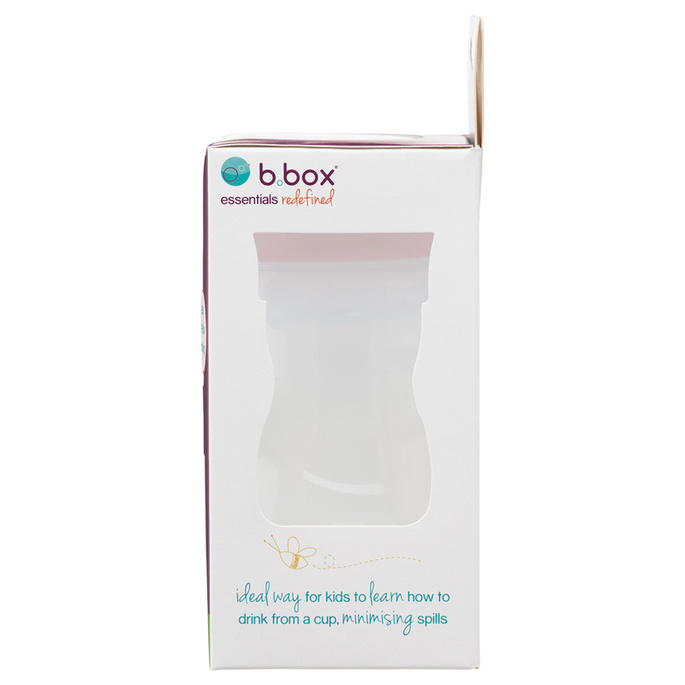 B.box Kubek do nauki picia dla dziecka - kubek treningowy plastikowy 240 ml różowy