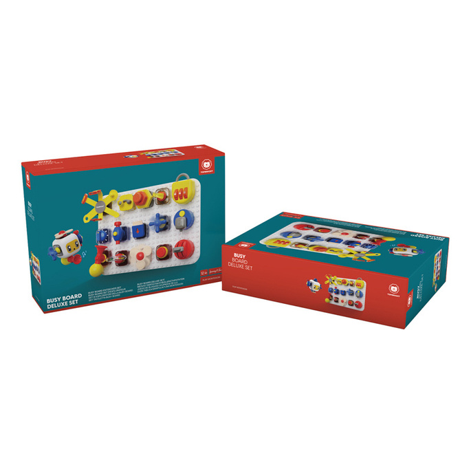 Topbright Tablica manipulacyjna Montessori dla dzieci - z kostką i doczepianymi elementami 12 mies.+