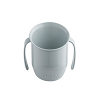 Zestaw bidon ze słomką 240 ml, szary, b.box z zapasowymi słomkami oraz kubek, szary, Doidy