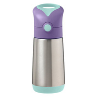 B.box butelka termiczna - bidon dla dzieci ze słomką 350 ml Lilac Pop