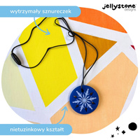 Wisiorek antystresowy Płatek śniegu granatowy Jellystone Designs