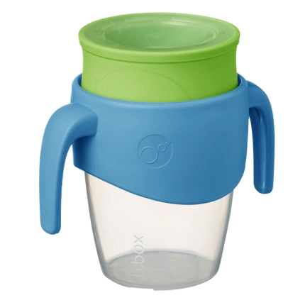 ZESTAW b.box, bidon ze słomką 240 ml, pastelowe kolory + kubek 360 treningowy dla dzieci