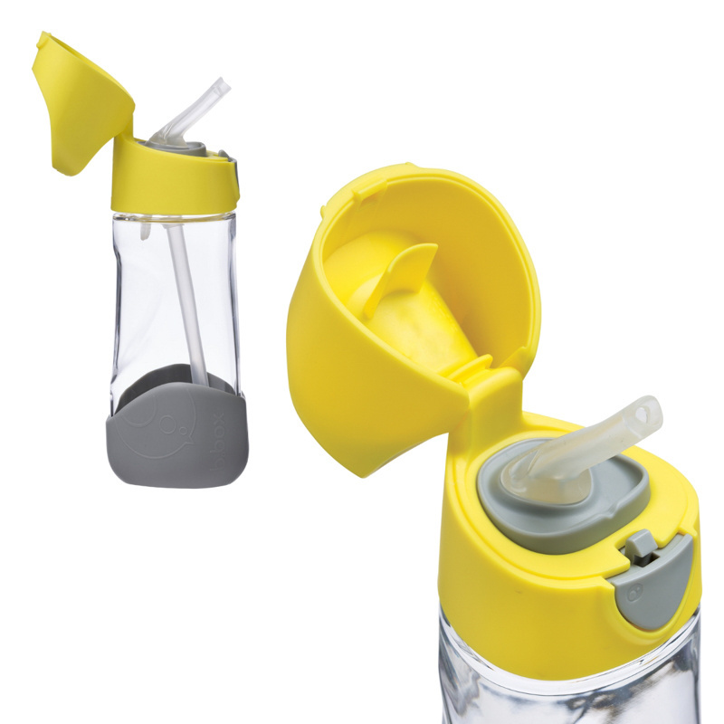 Zestaw Mini Lunchbox + Butelka tritanowa ze słomką 450 ml, Lemon Sherbet, b.box
