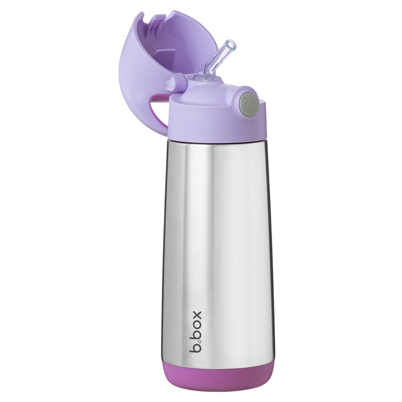 B.box butelka termiczna - bidon dla dzieci ze słomką 500 ml Sugar Plum