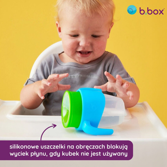 b.box Kubek 360 do nauki picia dla dzieci – kubek treningowy niekapek strawberry shake