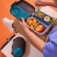 b.box Silikonowy wkład do mini lunchboxa z przegrodą na sztućce Ocean