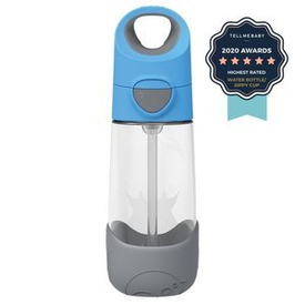 B.box Bidon dla dziecka - butelka na wodę ze słomką tritanowa 450 ml Blue Slate
