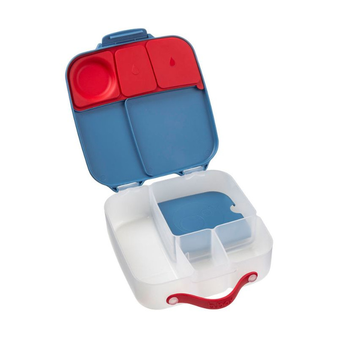 B.box Lunchbox dla dzieci do szkoły - szczelna śniadaniówka z przegródkami i wkładem chłodzącym Blue Blaze
