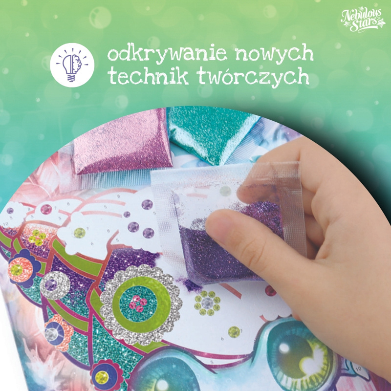 Nebulous Stars Album do scrapbookingu – zestaw kreatywny dla dzieci z folią i cyrkoniami 7+ Marinia, OUTLET