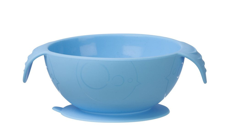Silikonowa miseczka z przyssawką i łyżeczką, Ocean breeze, b.box, OUTLET
