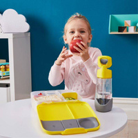 B.box Lunchbox dla dzieci do szkoły - szczelna śniadaniówka z przegródkami i wkładem chłodzącym Strawberry Shake