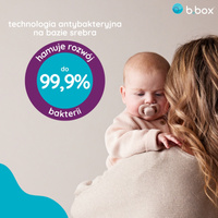 b.box Smoczek dla noworodka i niemowlaka 2 szt.– symetryczny smoczek silikonowy 0 – 6 mies. Blush + Latte