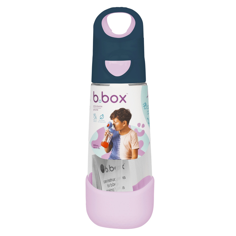 b.box Bidon dla dziecka - butelka na wodę ze słomką tritanowa 600ml Indigo Rose