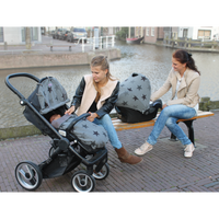 Osłonka do wózka i fotelika, Grey Stars, Dooky