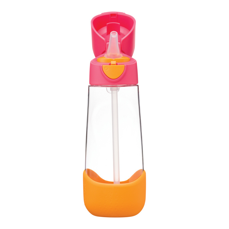 b.box Bidon dla dziecka - butelka na wodę ze słomką tritanowa 600ml Strawberry Shake