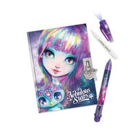 Nebulous Stars Pamiętnik na kłódkę - z niewidzialnym pisakiem i latarką UV do odczytywania 7+ Isadora, OUTLET