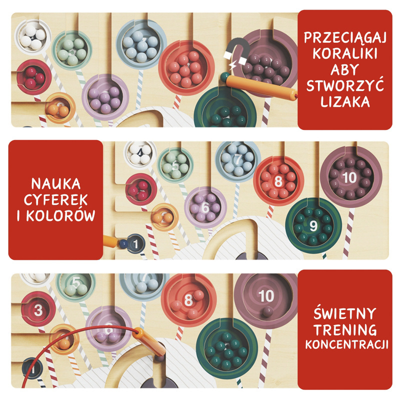 TOPBRIGHT Fantastyczny jednorożec zabawka magnetyczna dla dzieci – gra logiczna z rysikiem 36 mies.+, OUTLET