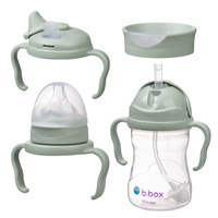B.box kubek do nauki picia dla dziecka - zestaw 4w1 240 ml Sage, OUTLET