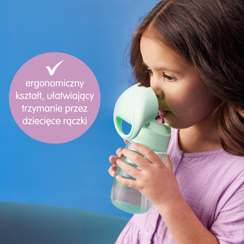 b.box Butelka do picia ze słomką dla dzieci Junior Spearmint 12m+ 380 ml