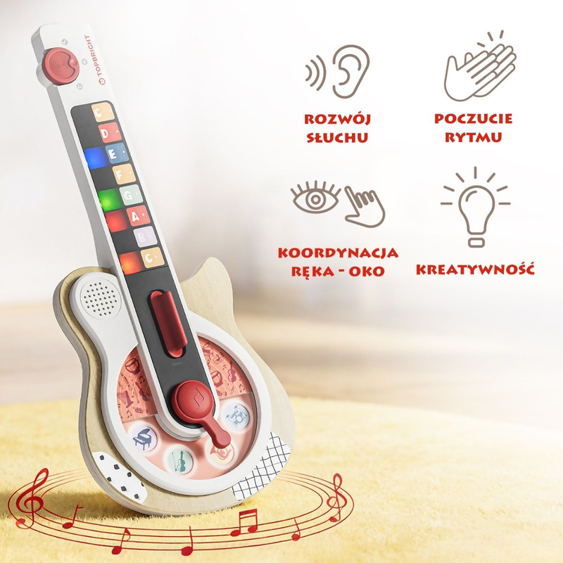 Topbright Gitara interaktywna dla dzieci - zabawka muzyczna 18m+