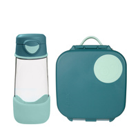 Zestaw Sportowa butelka tritanowa 450 ml + Mini Lunchbox, Emerald Forest, b.box
