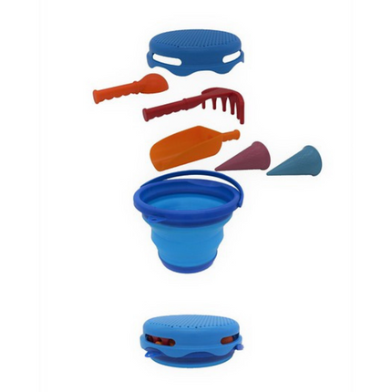 Zestaw zabawek do piaskownicy, 7 szt., niebieski, compacToys, OUTLET