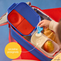 Superman by b.box lunchbox dla dzieci do szkoły - szczelna mini śniadaniówka z przegródkami 