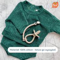 Gryzak silikonowy Soczysta Malina Plus, błękitny, RazBaby, OUTLET