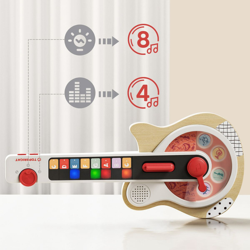 Topbright Gitara interaktywna dla dzieci - zabawka muzyczna 18m+